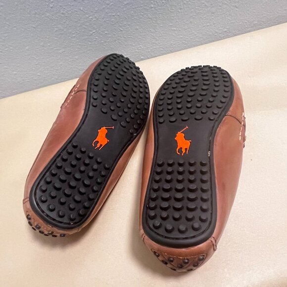 Polo Ralph Lauren Leather Loafers 10.5D Brown Mens Driving Shoes - Picture 6 of 9